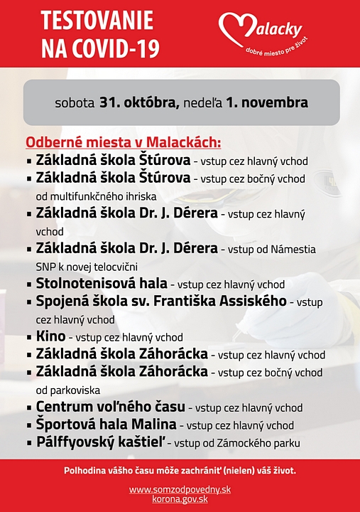 Testovanie na Covid-19 – organizačné informácie  - detail 3