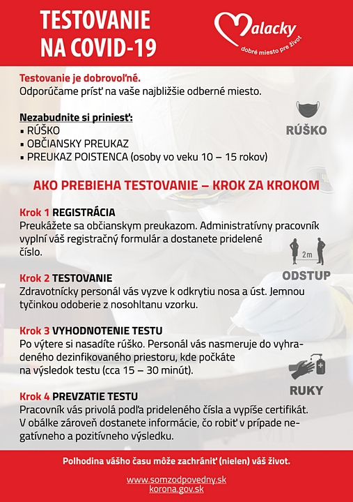 Testovanie na Covid-19 – organizačné informácie  - detail 4